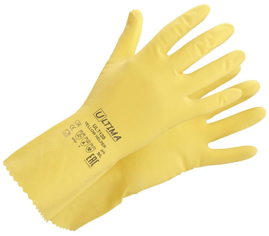 Перчатки YELLOW HELPER латексные, размер 8/M