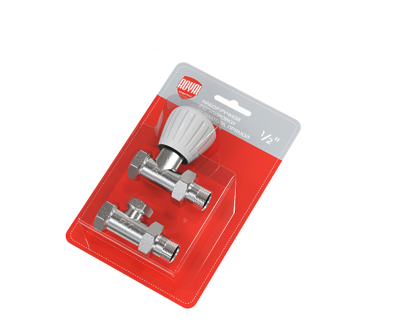 Набор ручной регулировки радиатора, прямой 1/2" ROYAL THERMO
