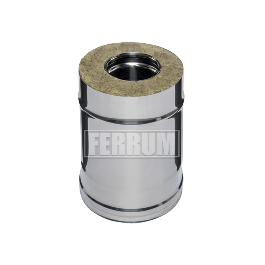 Сэндвич труба (н/ж ст 0.8мм + н/ж ст) 0,25м Ф150*210 Ferrum