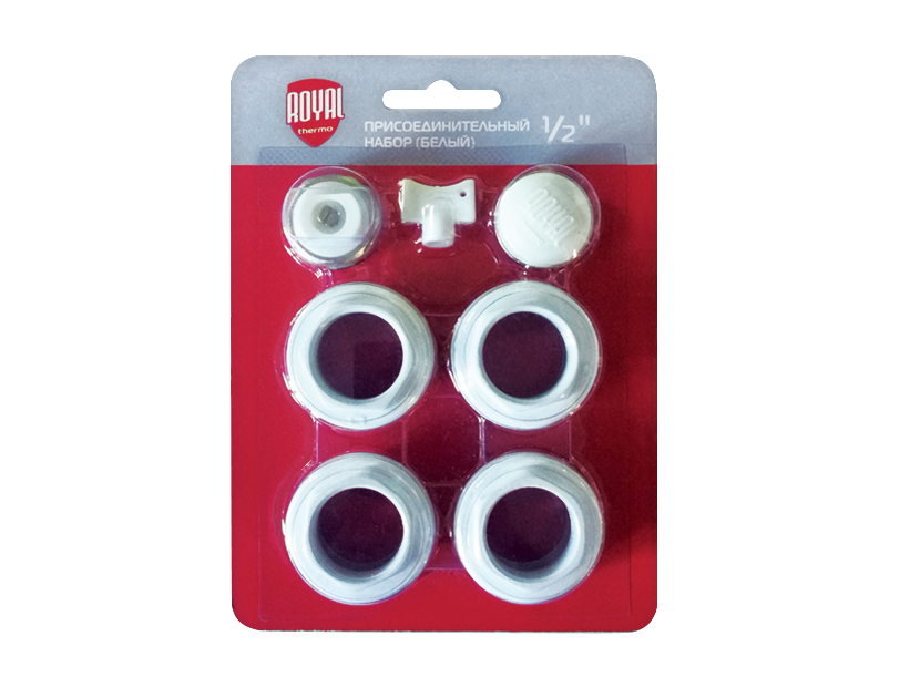 Набор для установки радиатора 1/2" белый Royal Termo